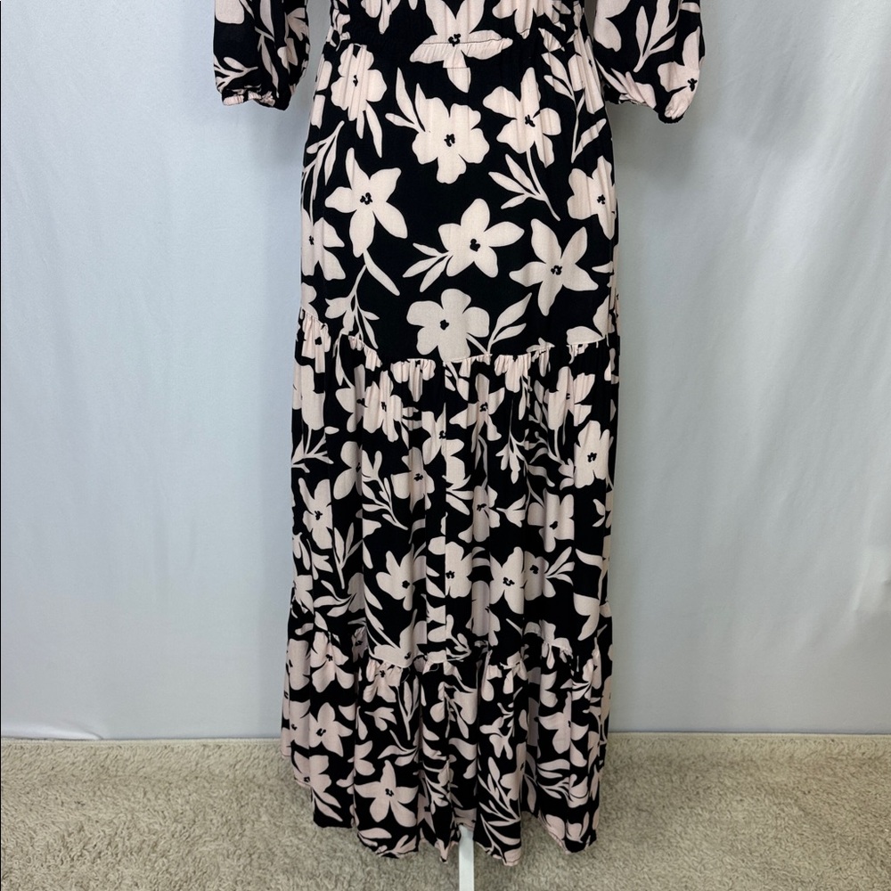 Petal & Pup Kelda Floral Maxi Dress Size Medium Black Pink - Picture 11 of 15